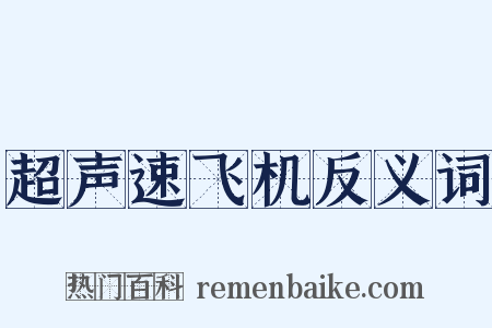 超声速飞机反义词是什么意思的图片